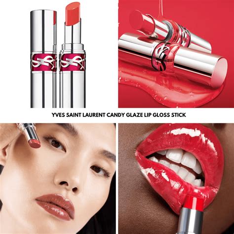 ysl glossy lipstick.